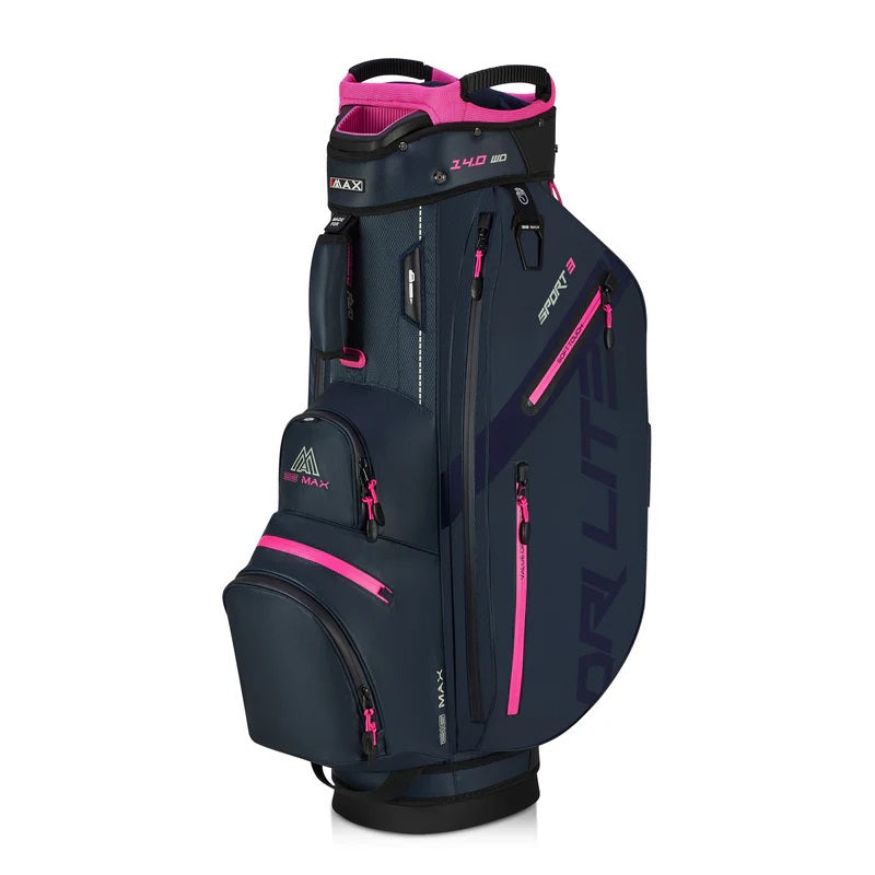 Bigmax Dri Lite Sport 3 kärrybagi - Steel Blue / Fuchsia