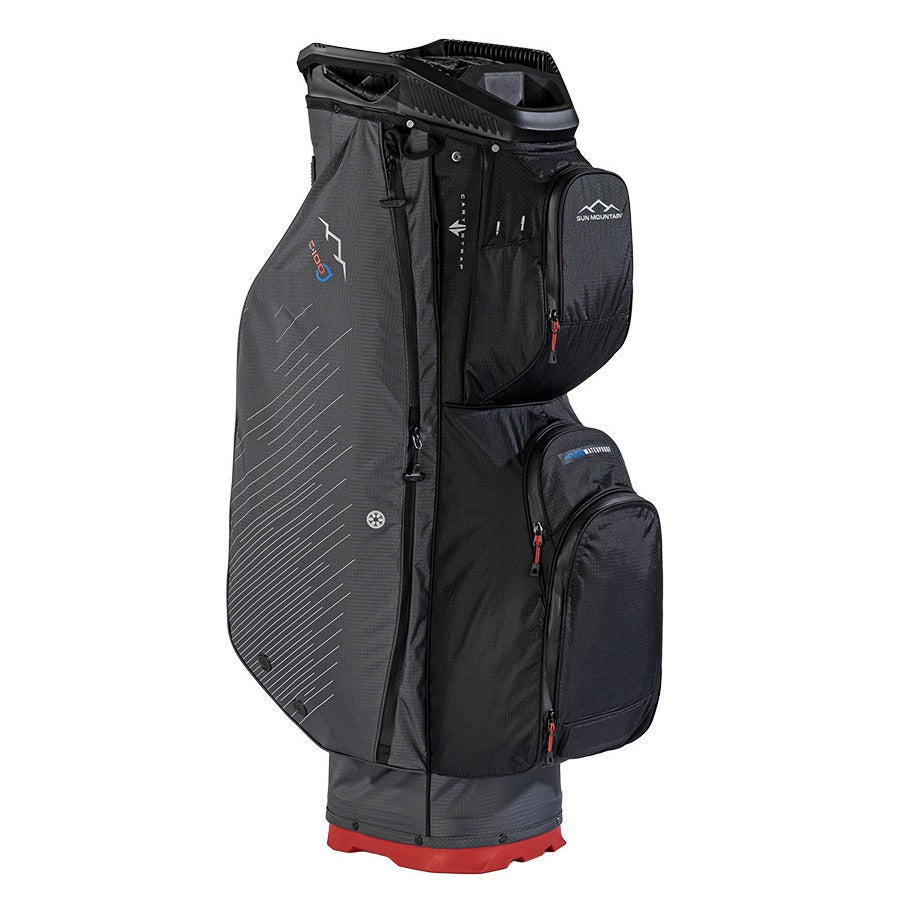 Sun Mountain H2NO C100 kärrybagi – STEEL/BLACK/RED