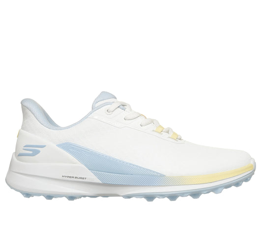 Skechers Pure SL naisten golfkenkä - White / Light Blue (WLBY)