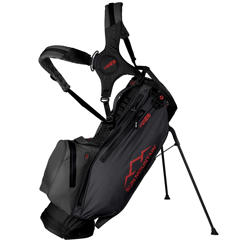 Sun Mountain H2NO Lite 14-way kantobagi - BLACK-STEEL-RED