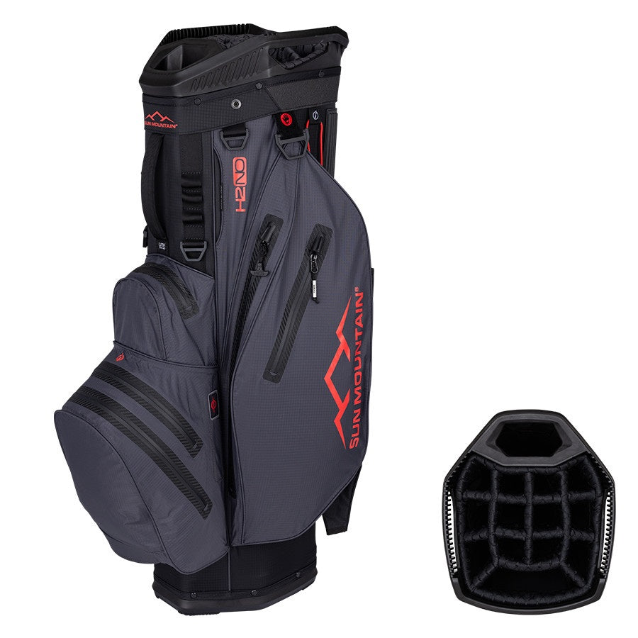 Sun Mountain H2NO Lite kärrybagi - BLACK-STEEL-RED