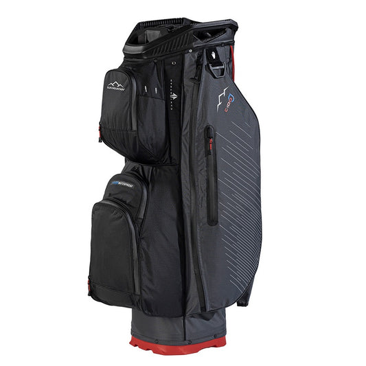 Sun Mountain H2NO C100 kärrybagi – STEEL/BLACK/RED